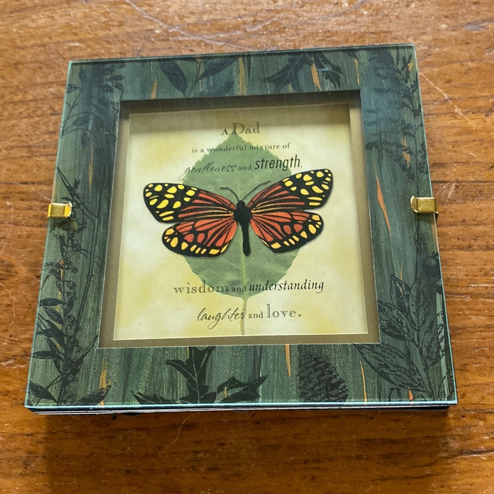 Hallmark Heart Gallery square framed butterfly print commemorating dad